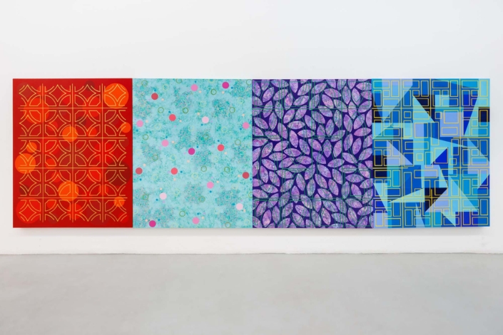 . Ray Azcuy Access to Barriers, H X W acrylic paint, wood panel