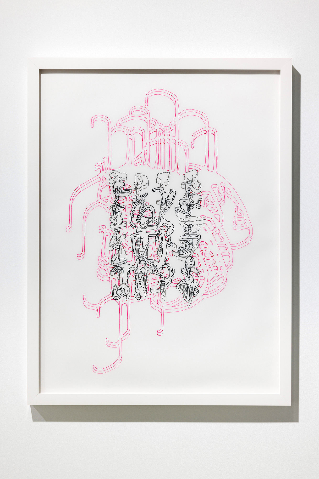 Felice Grodin the land of glyphs and honey freehand ink on Mylar x in.