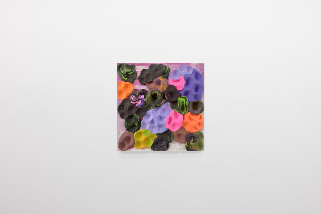 Karen Starosta Gilinski th Life Clay and enamel on canvas x in..