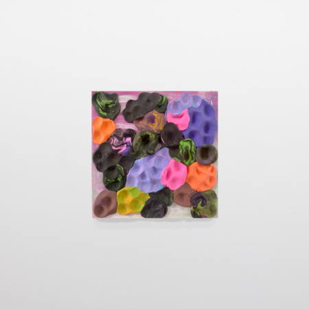 Karen Starosta Gilinski th Life Clay and enamel on canvas x in..