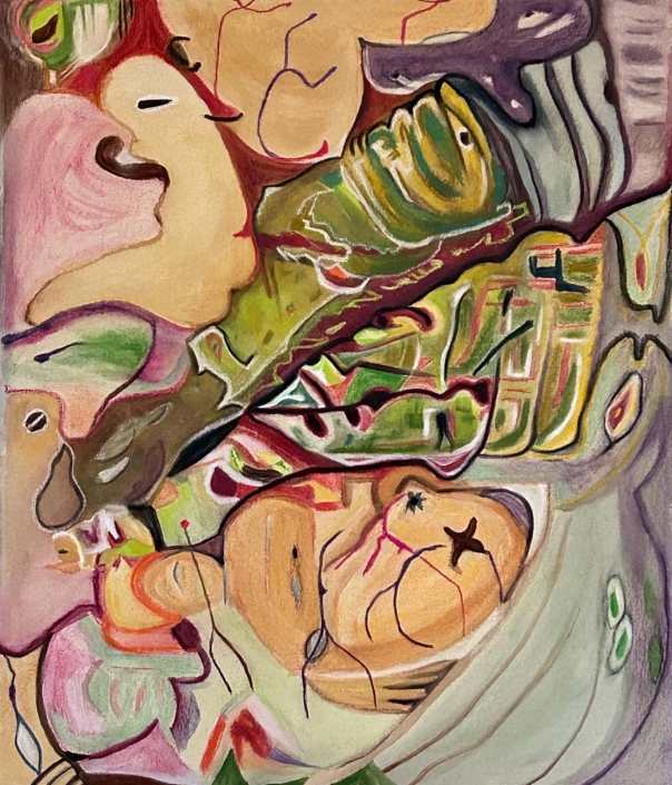 Anna Martinez O Memory by memory soft pastel on raw canvas Anna Martinez O Memory by memory soft pastel on raw canvas